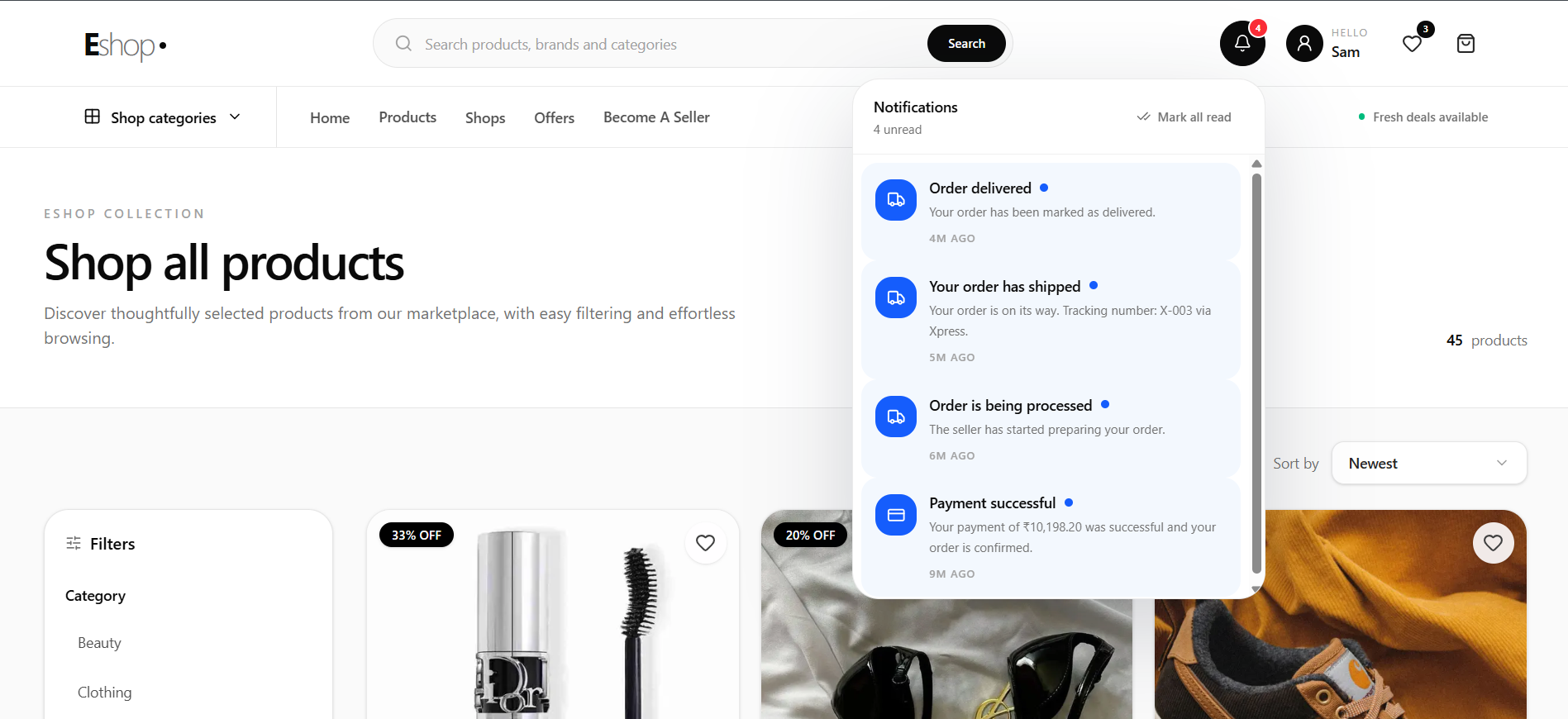Eshop — Product details